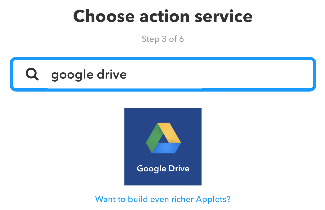 google driveを選択